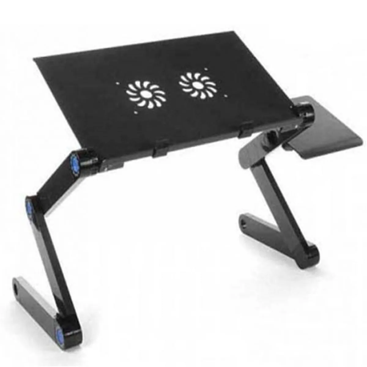 GENERICO - MESA PARA NOTEBOOK CON 2 VENTILADORES USB, PLEGABLE, NEGRA
