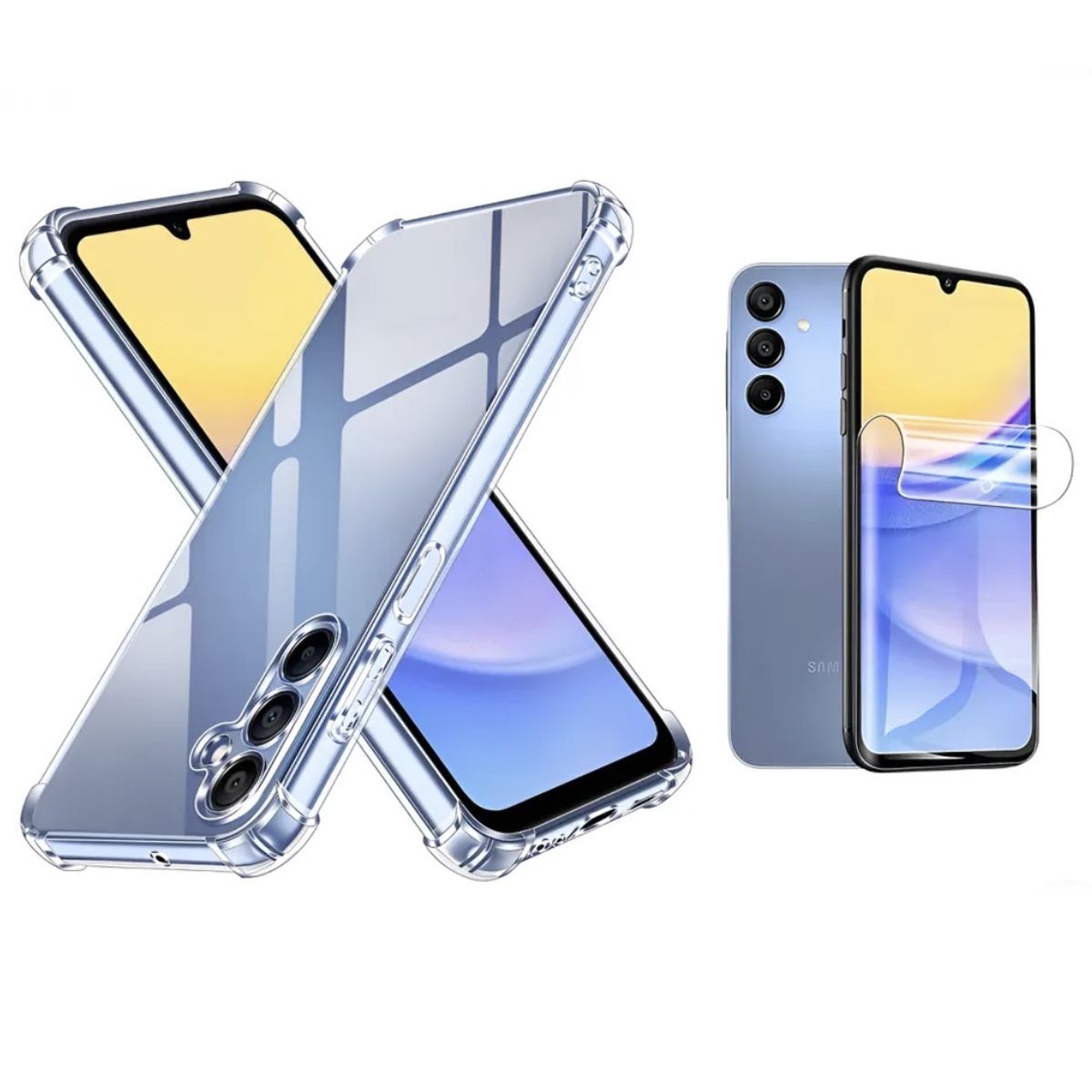 GENERICO - Carcasa Transparente Para Samsung A17 - Lamina Hidrogel
