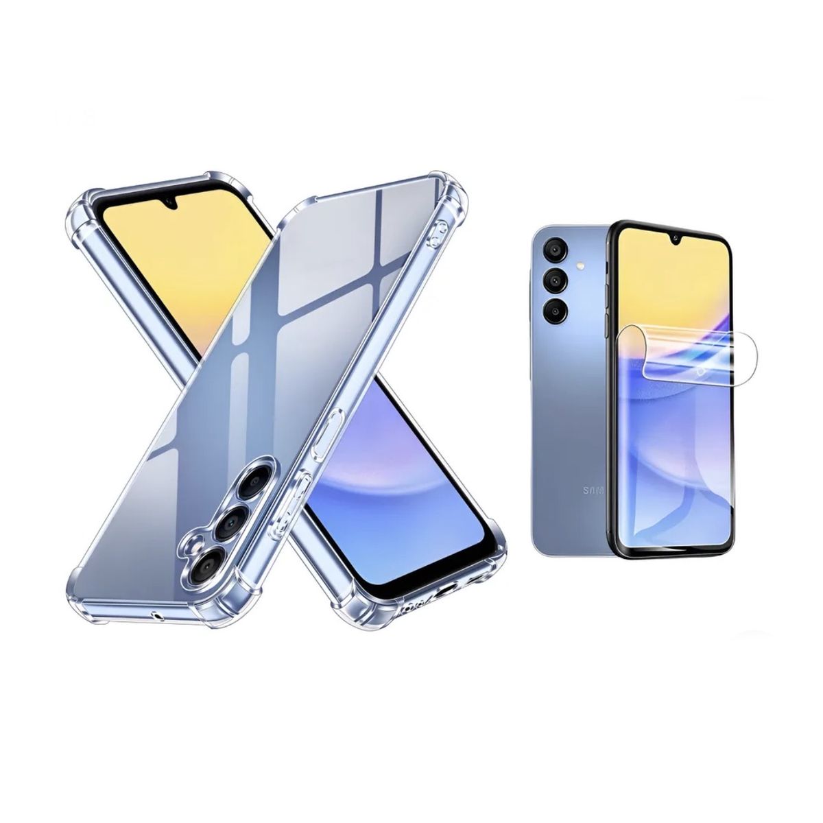 GENERICO - Carcasa Transparente Para Samsung A17 - Lamina Hidrogel