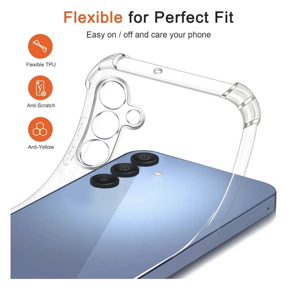 GENERICO - Carcasa Transparente Reforzada Para Samsung A17 5G
