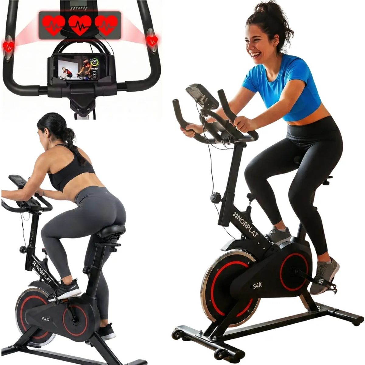 NORPLAT - Bicicleta Estatica Norplat S4k Spinning Fitness Volante 4kg