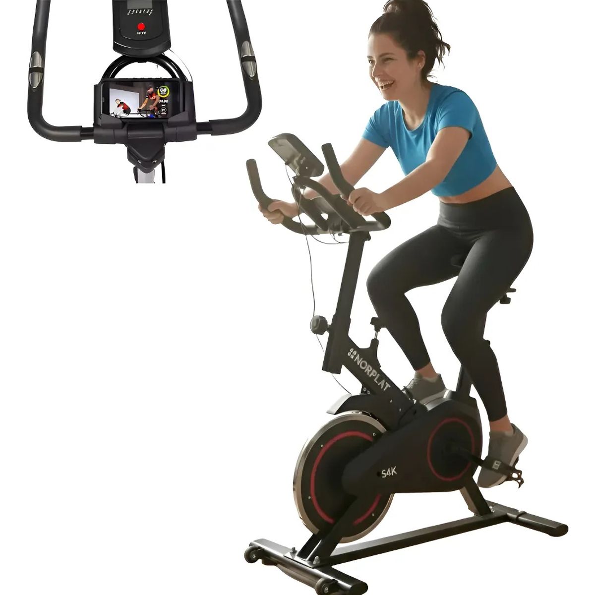 NORPLAT - Bicicleta Estatica Norplat S4k Spinning Fitness Volante 4kg