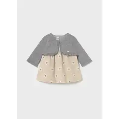 MAYORAL - Vestido con rebeca simulada recién nacida