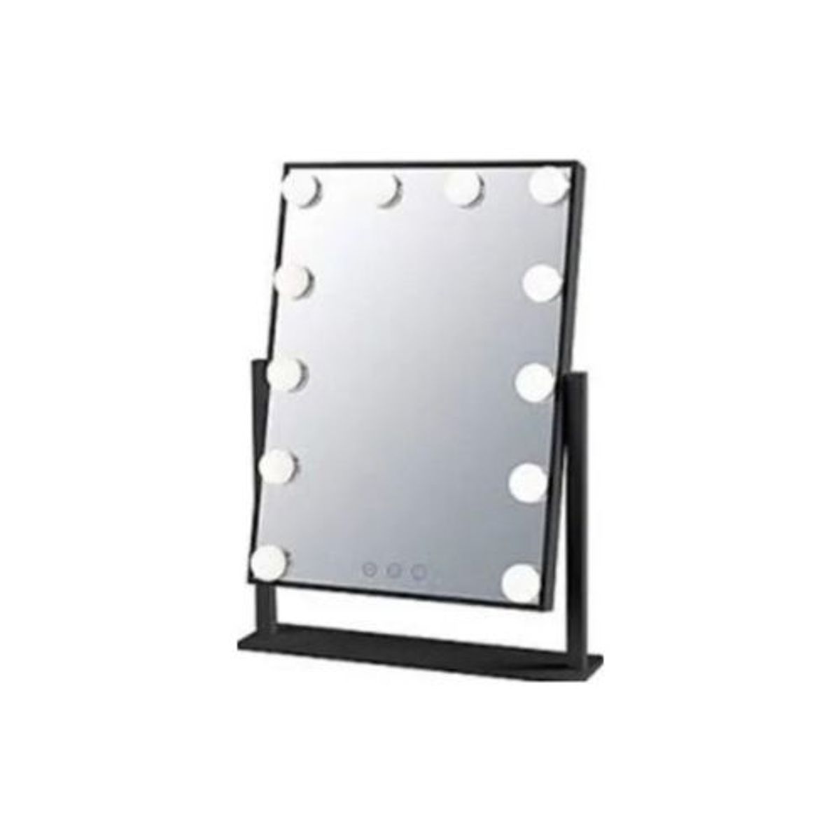 GENERICO - Espejo De Tocador Maquillaje 12 Bombillas Led Tactil Negro