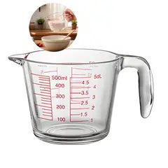 GENERICO - Taza Medición 500 Ml Cocina Vidrio Engrosado Transparente