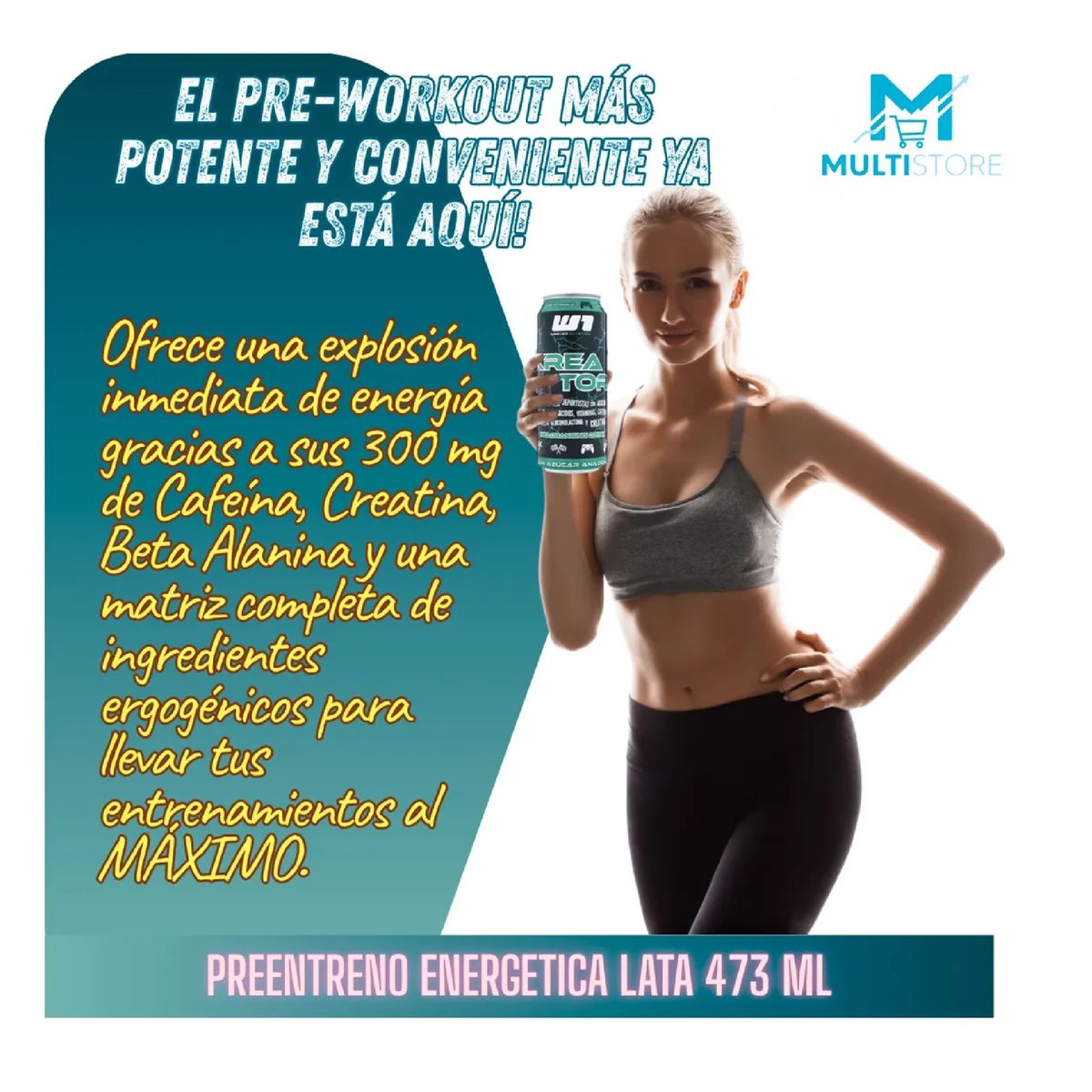 WINKLER NUTRITION - Pack 3 Pre Entreno Kreator Blue Agression 473ml Foco Extremo