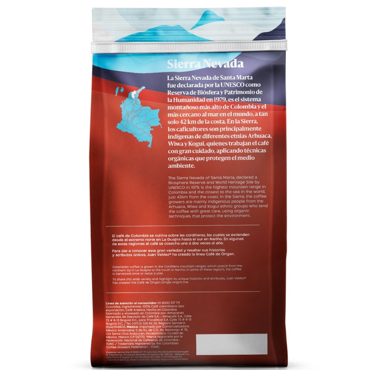 JUAN VALDEZ - Café Grano Sierra Nevada 1kg