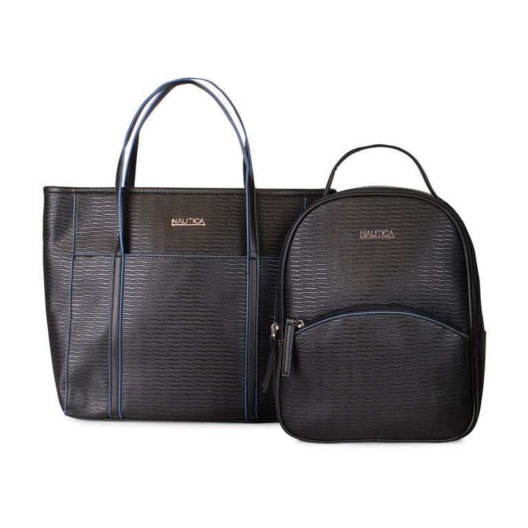 Pack Leeway Mochila + Cartera negra Negro TALLA UNICA
