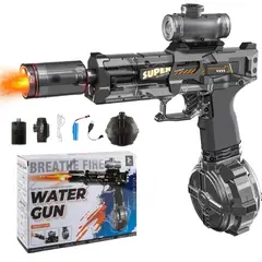 GENERICO - Pistola De Agua Eléctrica Recargable Juguete Luz Led Niños