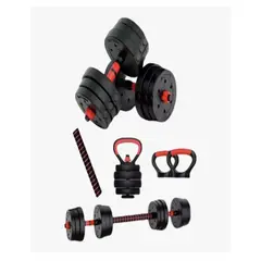 GENERICO - Set Mancuernas Barra Rusa Ajustables 20 Kg