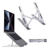 Soporte Para Macbook Base Notebook Aluminio Vertical Laptop Color Plateado