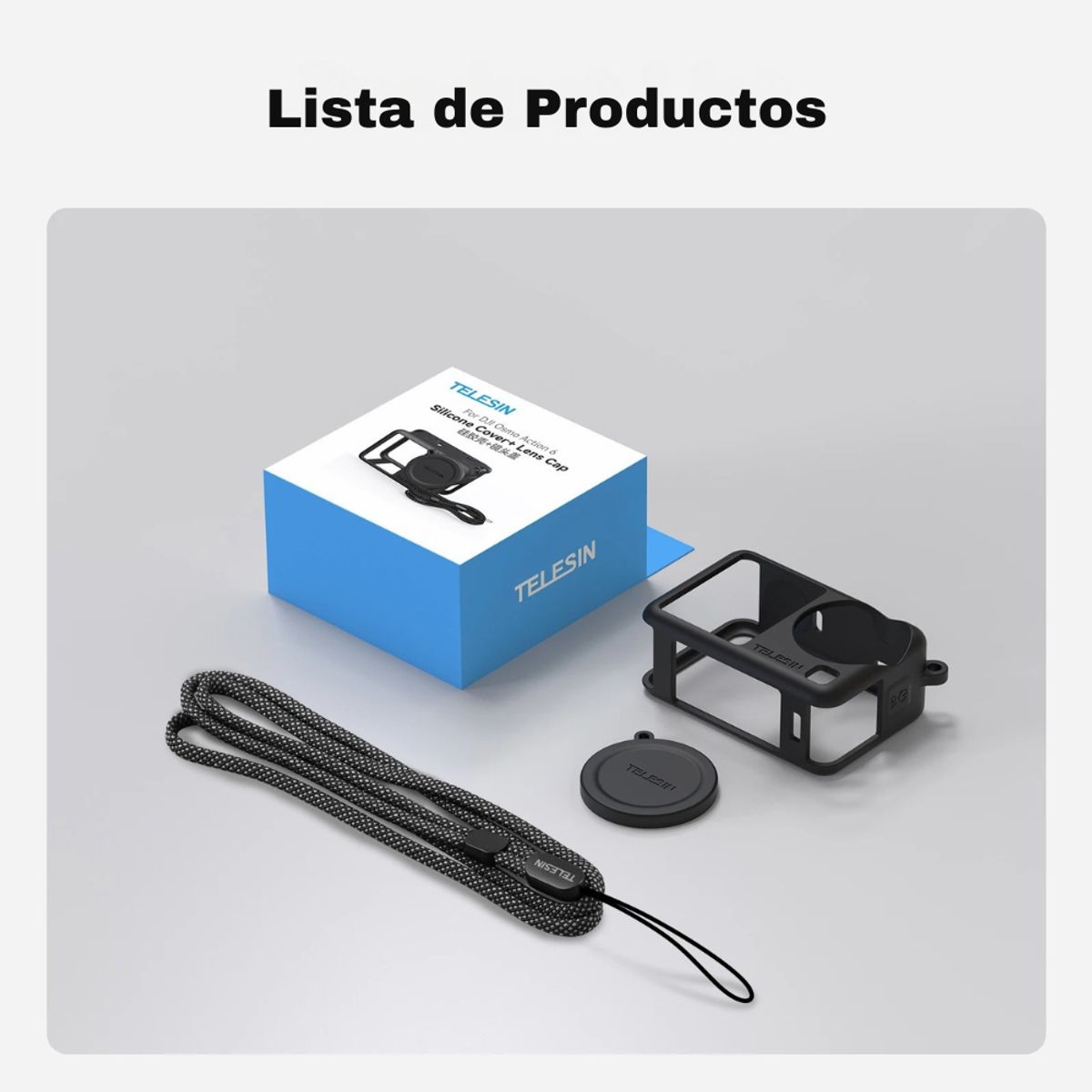DJI - Funda de Silicona para DJI Osmo Action 6 Antigolpe - Telesin