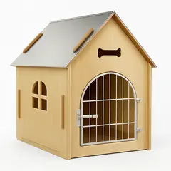 HOOPET - Casa Para Mascotas Con Puerta L Beige