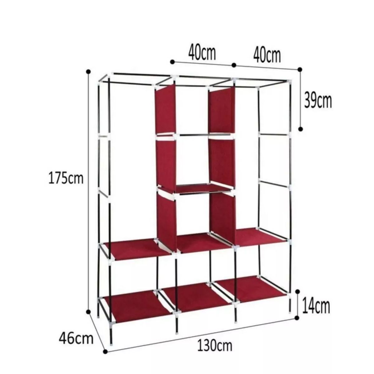 IRM - Closet De Tela Ropero Armable Grande Armario