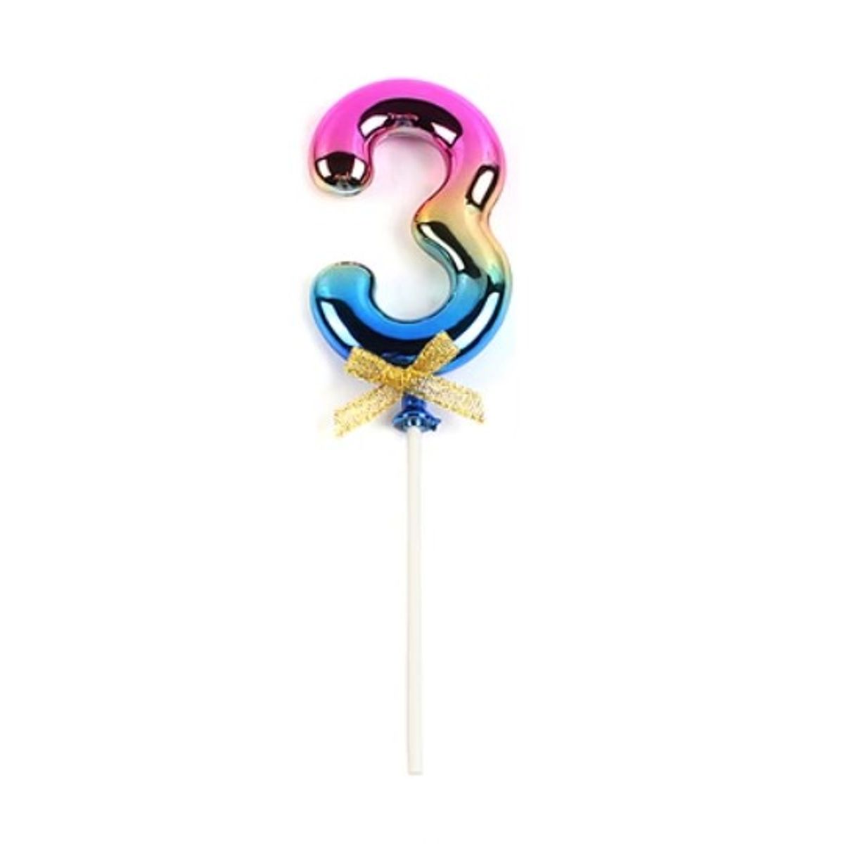 GENERICO - Topper Número 3 Multicolor 20Cm