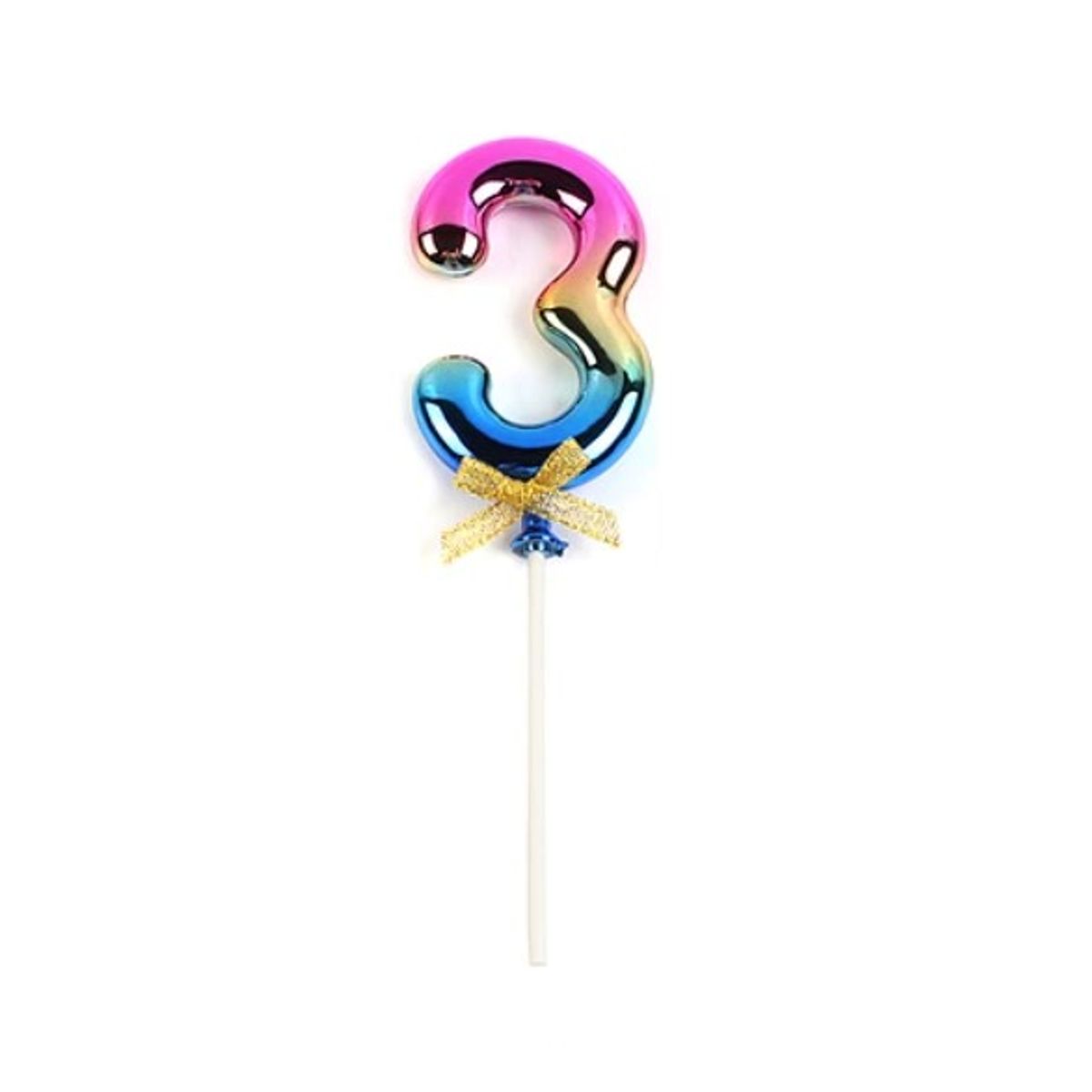 GENERICO - Topper Número 3 Multicolor 20Cm