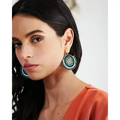 MI PLACARD - Aros Amapola DoradoTurquesa