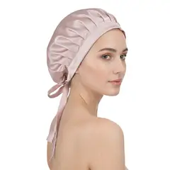 MAS DESCANSO - Turbante de Seda Natural Premium 22 Mommes – Protección Nocturna Para tu Cabello