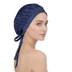 MAS DESCANSO - Turbante de Seda Natural Premium 22 Mommes – Protección Nocturna Para tu Cabello