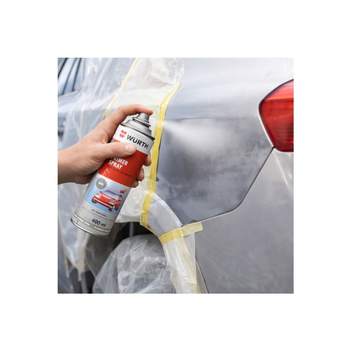 Pintura Automotriz Primer Universal Color Gris 400ml, marca WURTH - Foto 2