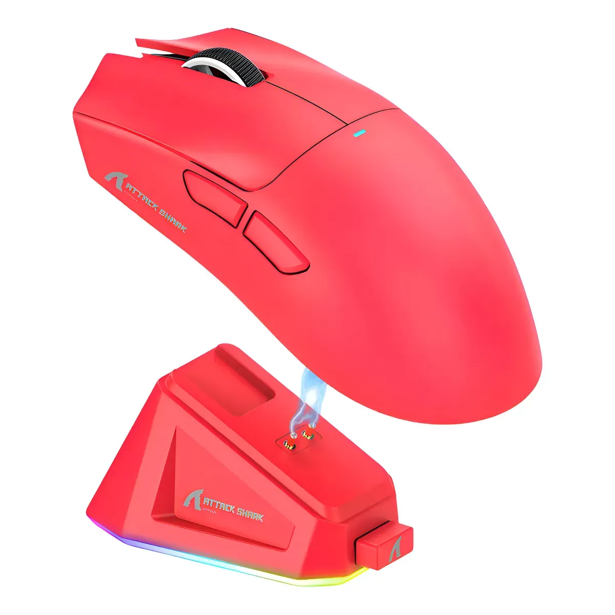 ATTACK SHARK - Ratón Gamer Attack Shark X11 Tri Mode 22000 Dpi Paw3311 Rojo