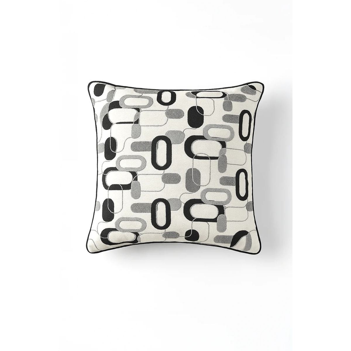 DEKOHOME - COJIN BORDADO GEOMETRICO CIRCULOS