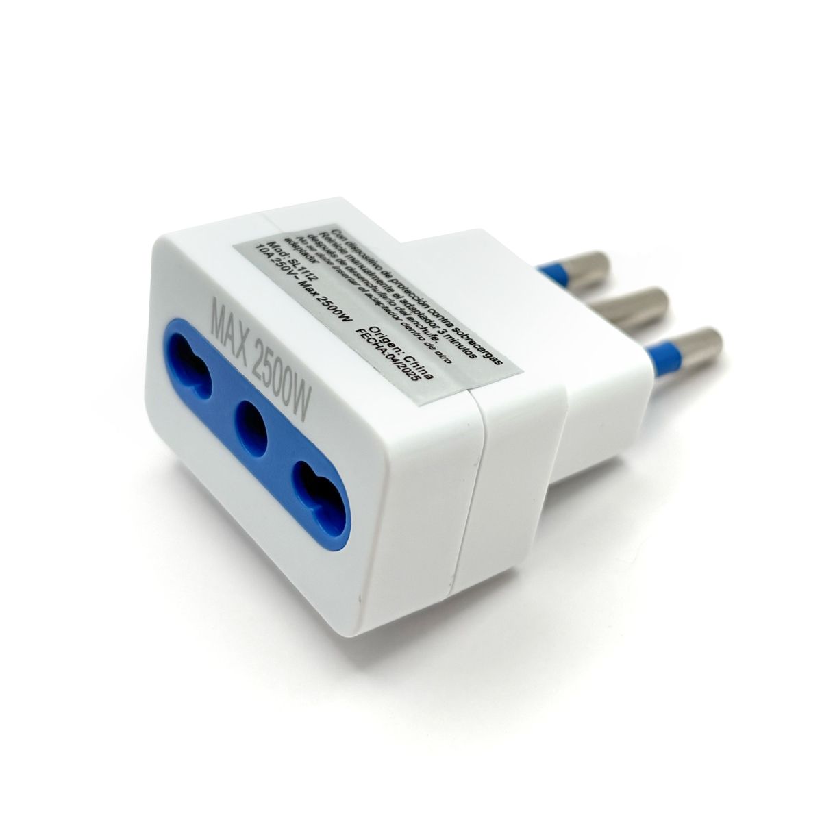 DRL LIGHTING - Adaptador Enchufe 1016a Cprotección Blanco Certificado