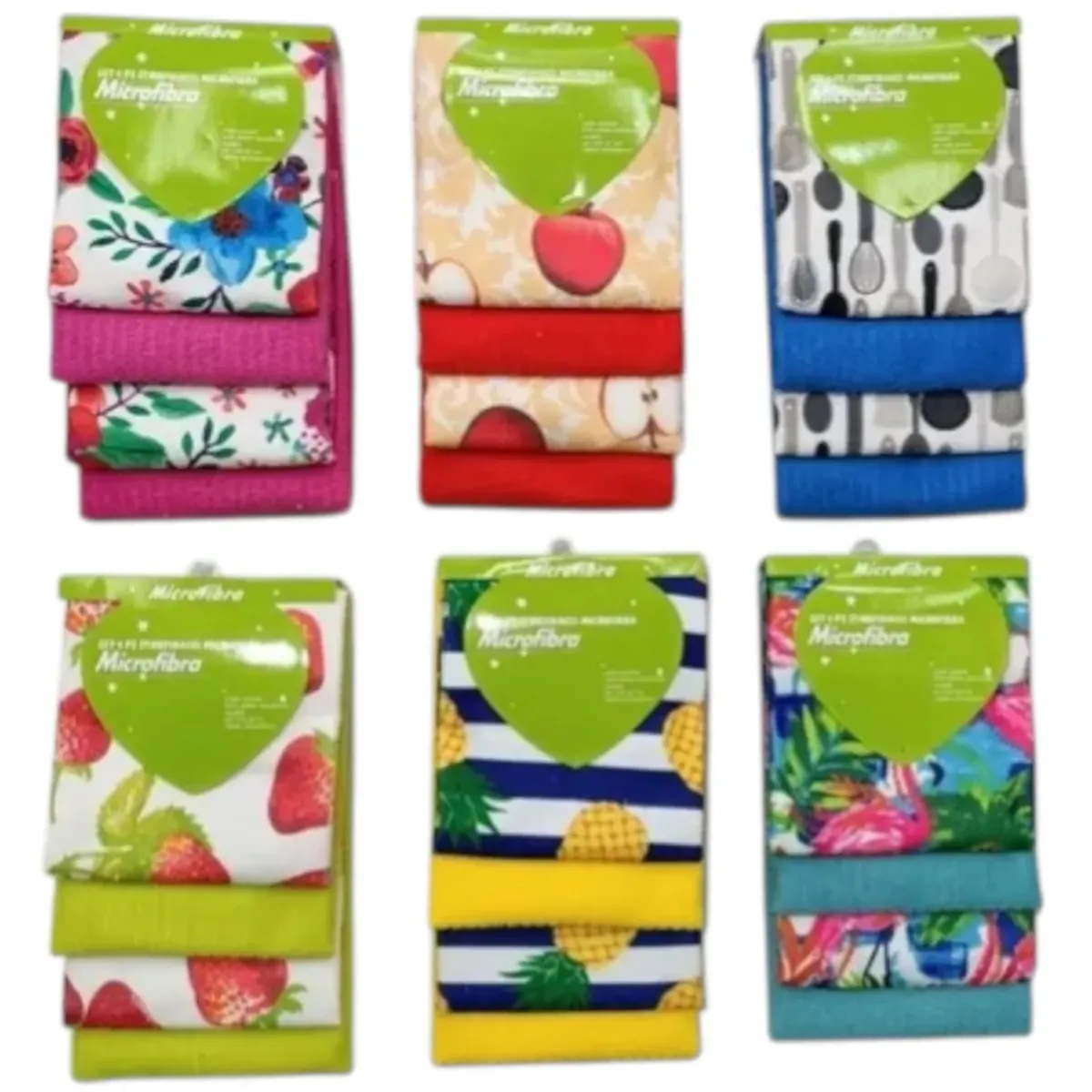 OKAY - Set 4 Piezas Paños De Cocina Microfibra 40x60cm Color Enviado Al Azar