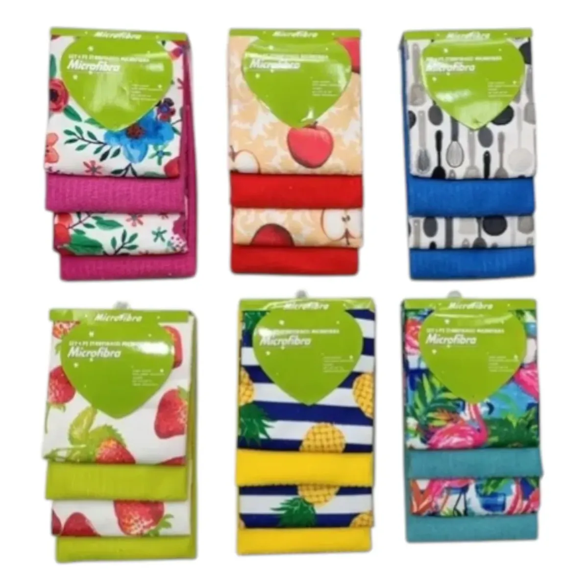 OKAY - Set 4 Piezas Paños De Cocina Microfibra 40x60cm Color Enviado Al Azar