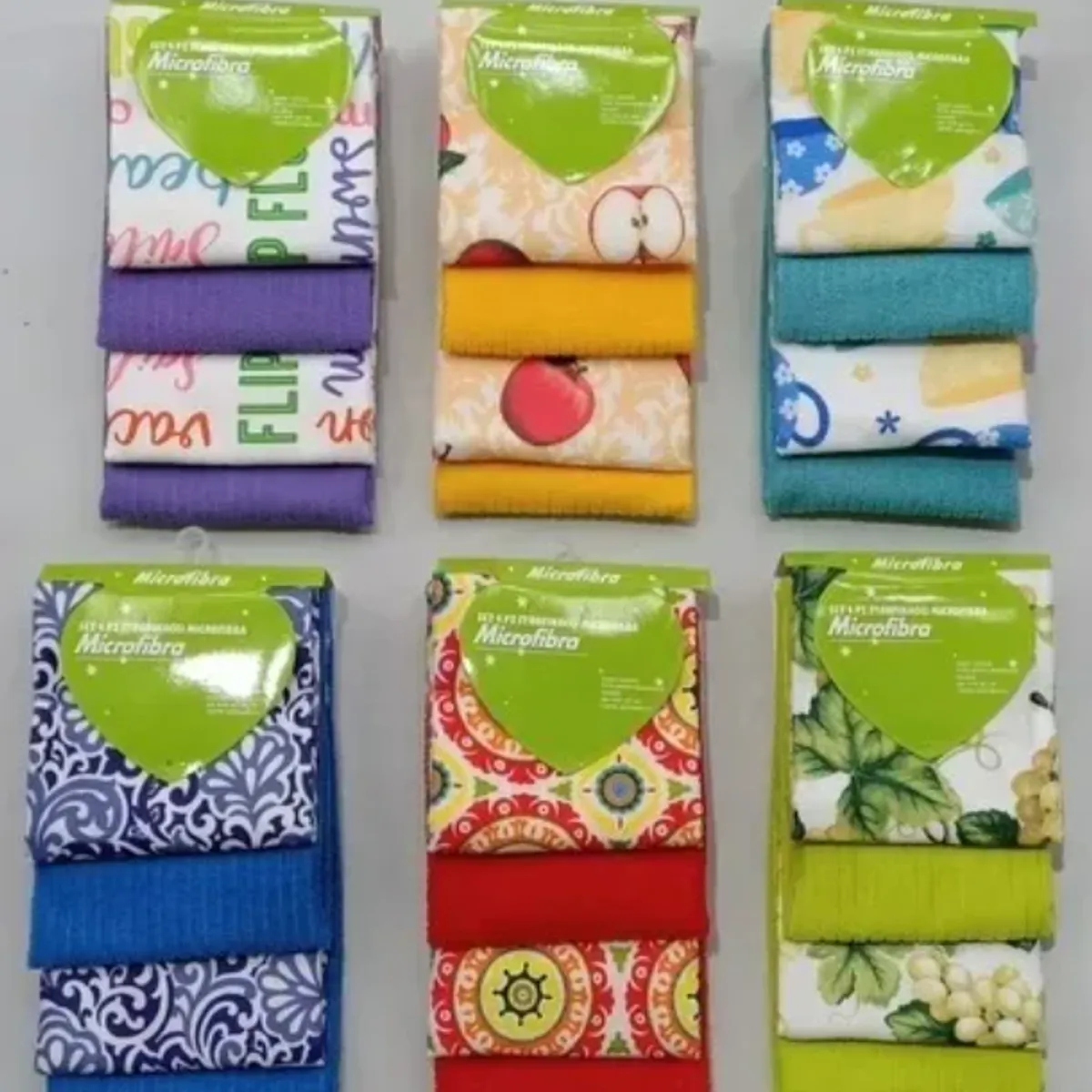 OKAY - Set 4 Piezas Paños De Cocina Microfibra 40x60cm Color Enviado Al Azar