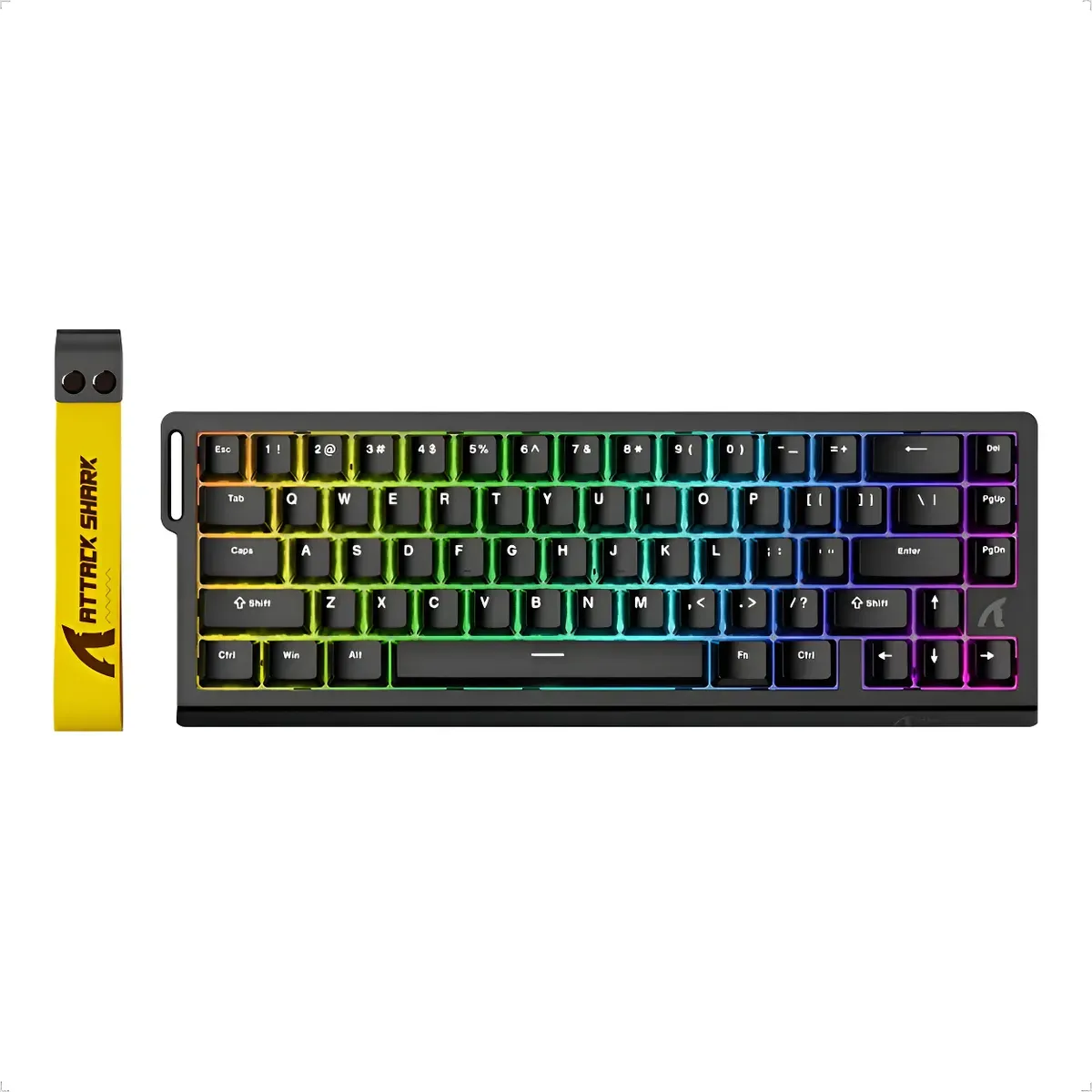 ATTACK SHARK - Teclado Mecanico Attack Shark X68 He Interruptor Magnetico Negro