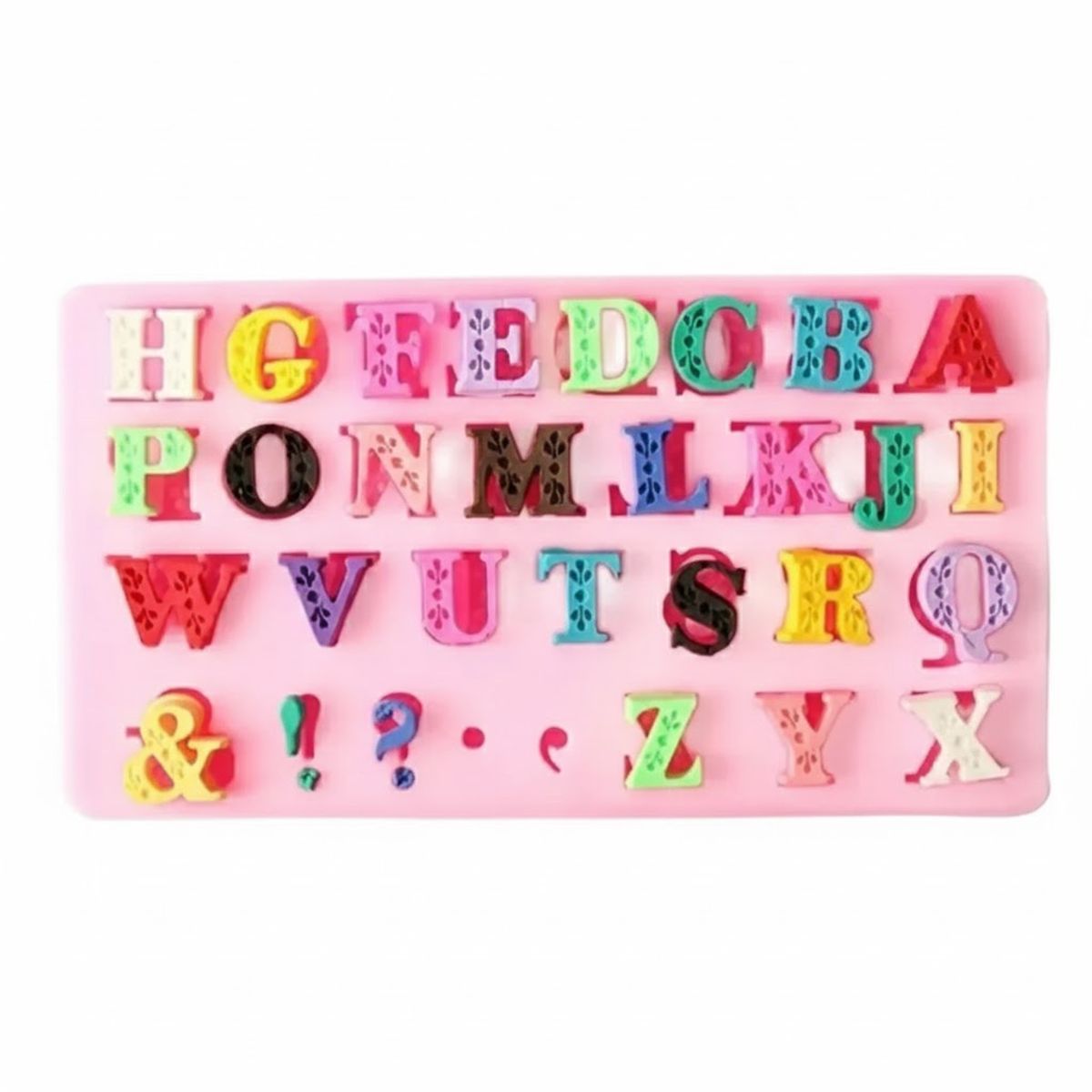 GENERICO - Molde De Silicona Letras Abecedario Y Símbolos Decorativos