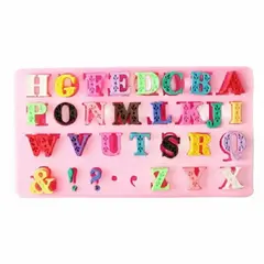 GENERICO - Molde De Silicona Letras Abecedario Y Símbolos Decorativos