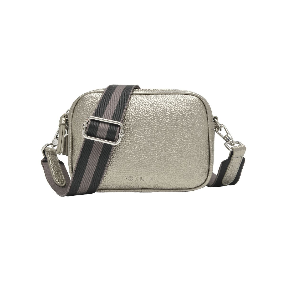 POLLINI - Cartera Bandolera Straps multicolor Gris Pollini