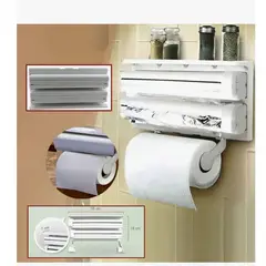 GENERICO - Porta Rollo Toalla Nova Triple Dispensador Cocina Alusa Film