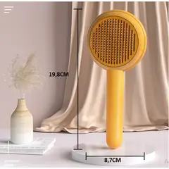 HOOPET - Cepillo Para Mascotas Con Botón De Limpieza