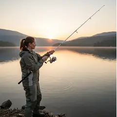 GENERICO - Caña De Pescar Spinning 1.8 Metros Blanca Pesca Deportiva