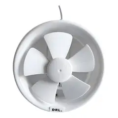 DRL - Extractor De Aire 8 Pulgadas Redondo Baño Cocina Sec Blanco