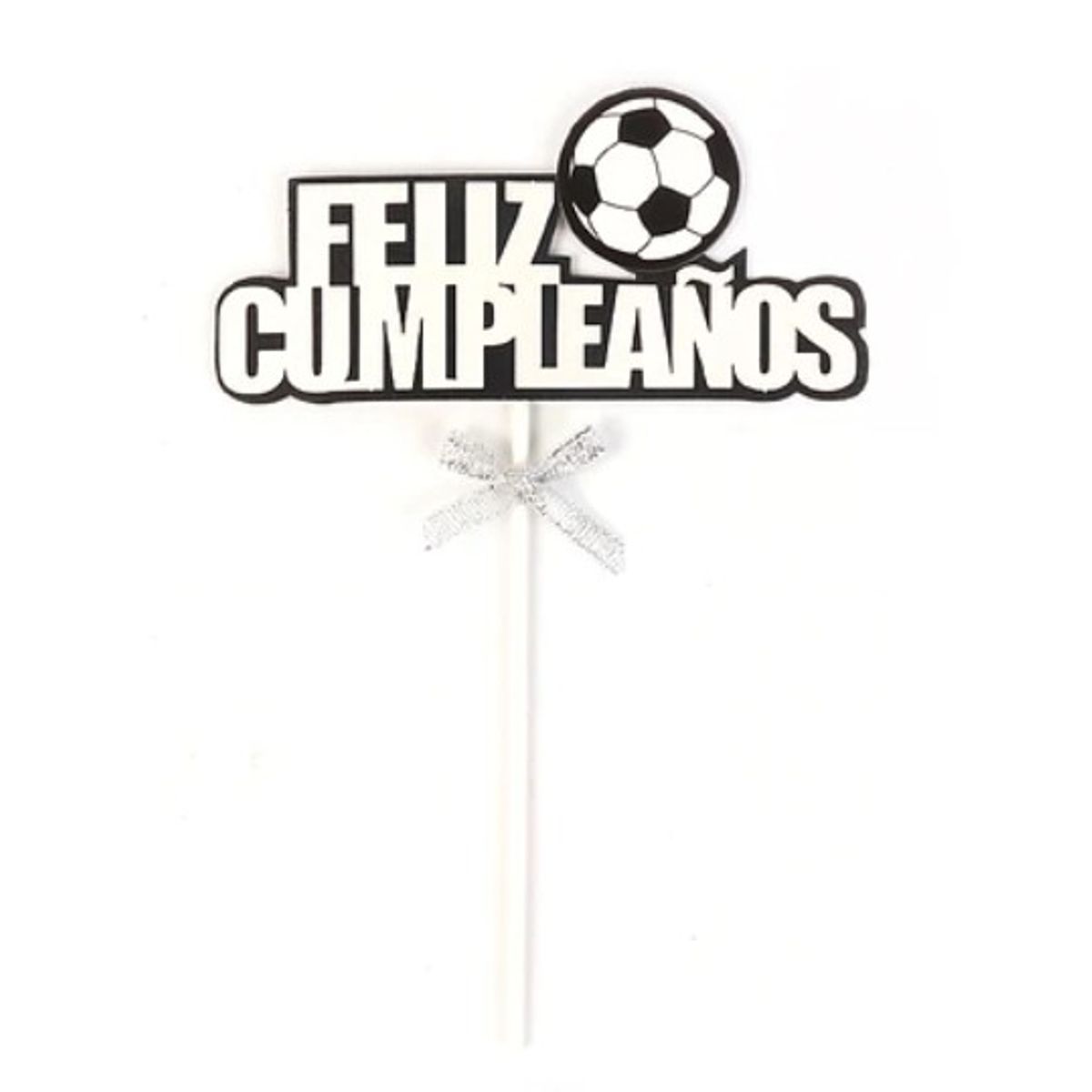 GENERICO - Topper Feliz Cumpleaños Fútbol 12x20Cm