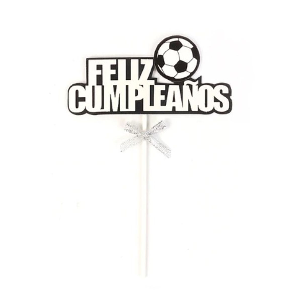 GENERICO - Topper Feliz Cumpleaños Fútbol 12x20Cm