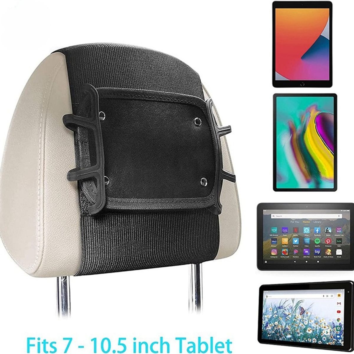 GENERICO - Soporte Universal De Tablet Para Auto Silicona Negro