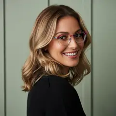 ACHIK - Lentes de Lectura para mujer opticos presbicia Scarlet Fucsia Cat Eye con filtro de pantallas