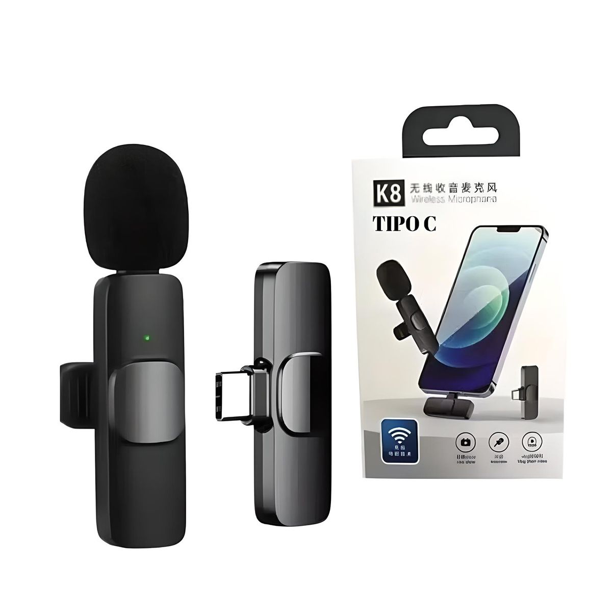 EON - Microfono Lavalier Solapa Inalámbrico Tipo C Para Celular