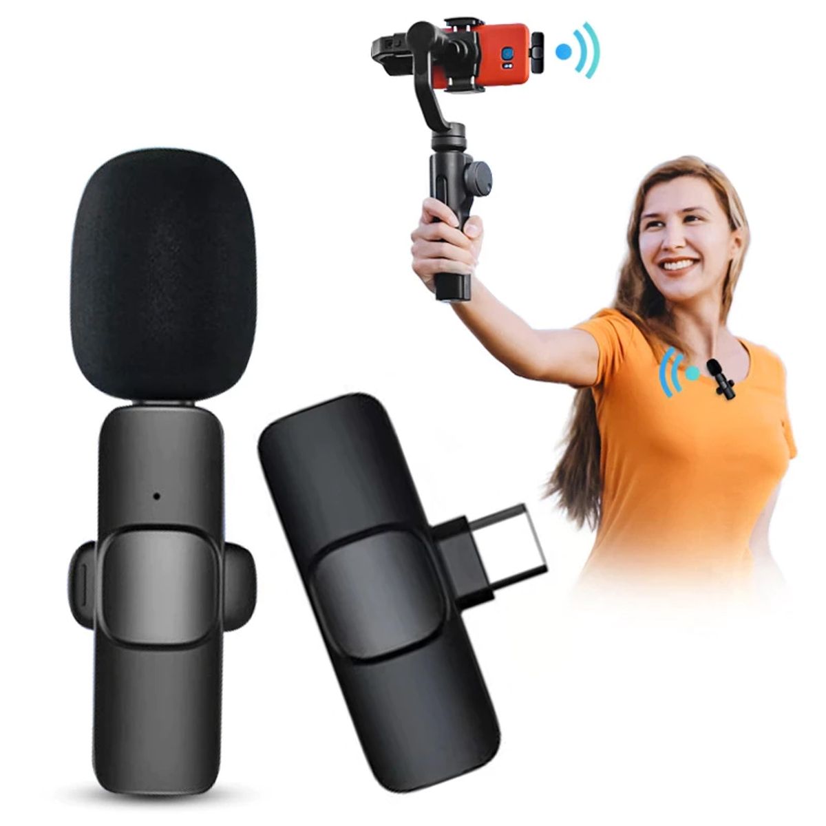 EON - Microfono Lavalier Solapa Inalámbrico Tipo C Para Celular