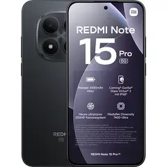XIAOMI - Redmi Note 15 Pro 5G 8gb Ram 256gb Rom 200mpx 4k Resistente agua IP68 Camara AI Dimm Negro