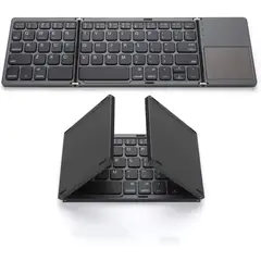 BANANA TIENDA - Teclado Plegable Inalámbrico Para Ipad Tablet Negro Español