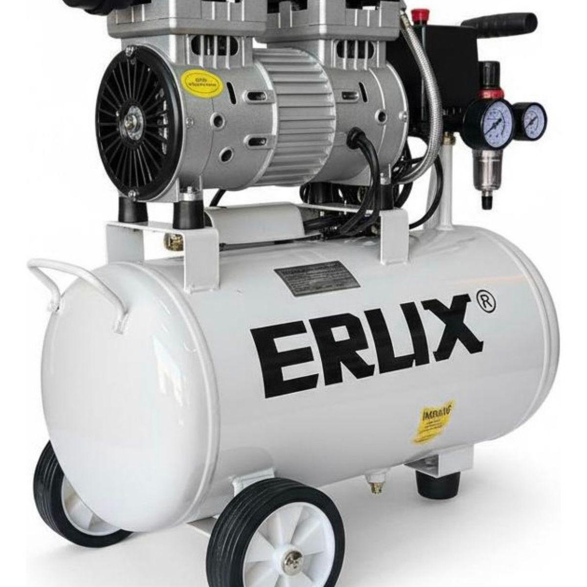 ERUX - Compresor De Aire De 24 Litros Silencioso 50 60hz Monofásica