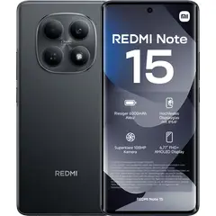 XIAOMI - Redmi Note 15 Black 8GB RAM+ 256GB Memoria Negro-Nuevo