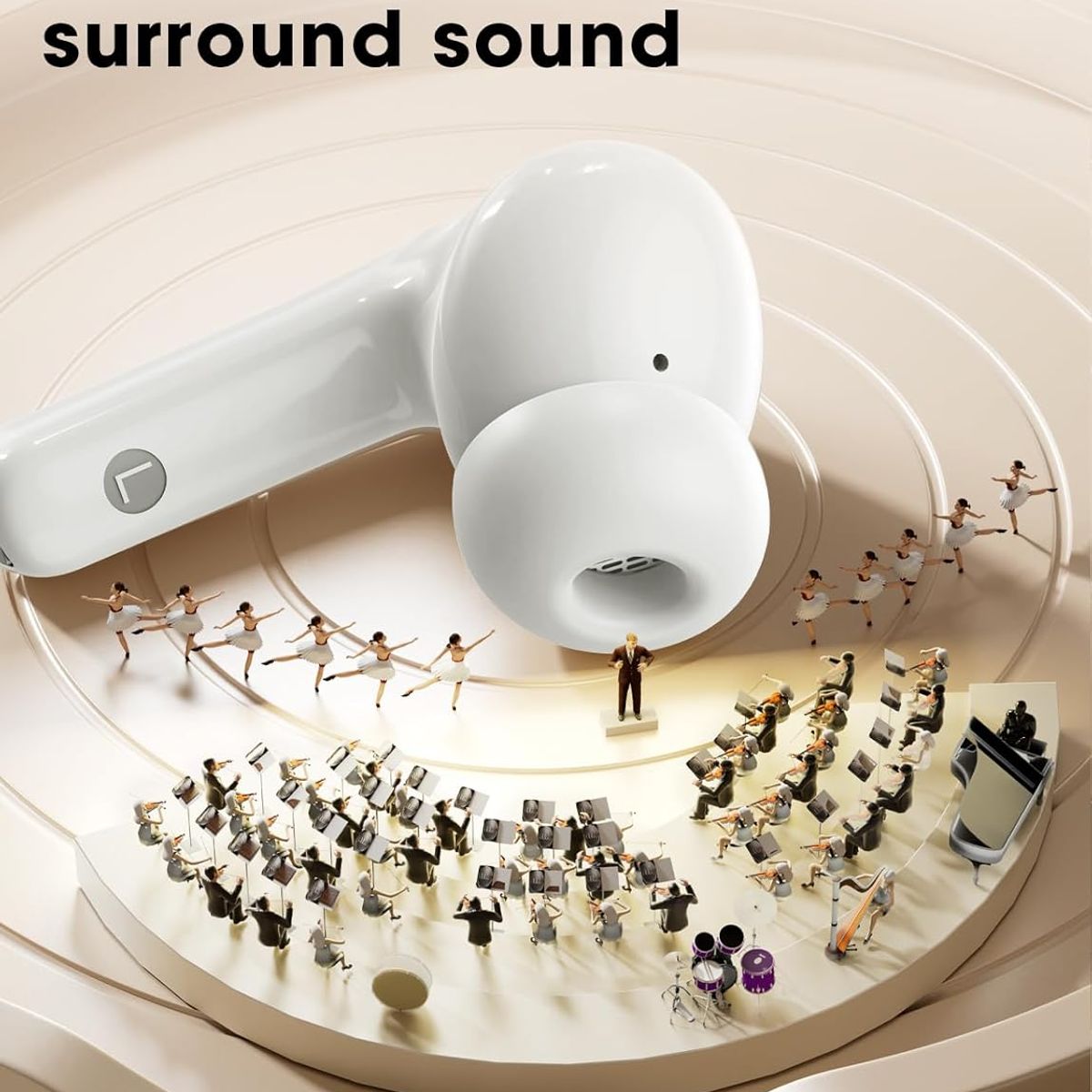 GENERICO - Audifonos Bluetooth Inalambricos 5.3 Hi-fi Para Celular Negro