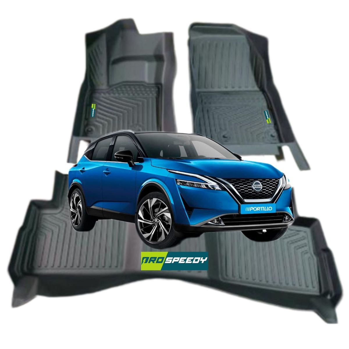 GENERICO - PISOS CALCE PERFECTO PROSPEEDY NISSAN QASHQAI 2023+ 3PIEZAS